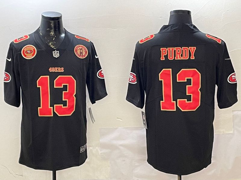 Men San Francisco 49ers #13 Purdy Black gold Fashion 2025 Nike Limited NFL Jersey style 7->san francisco 49ers->NFL Jersey